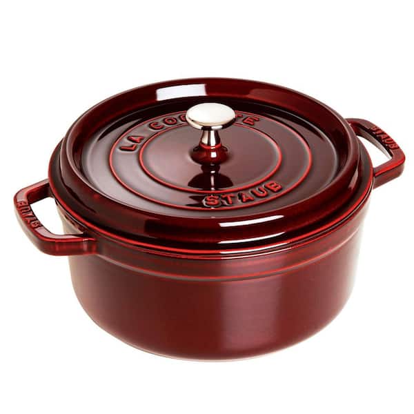 Cast Iron 5.5 qt. Round Cocotte Dutch Oven - Grenadine