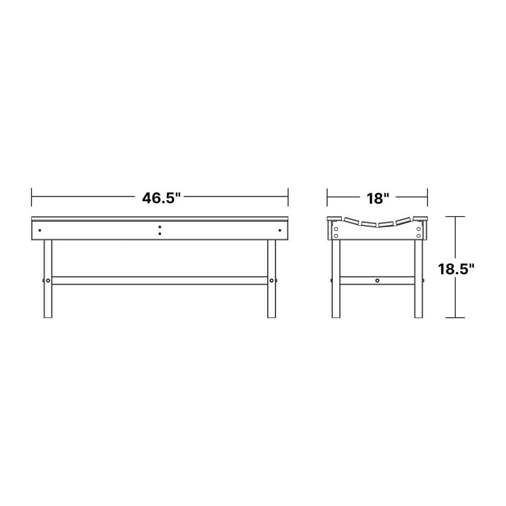 Cardinal Red Poly Lumber Backless Outdoor Bench