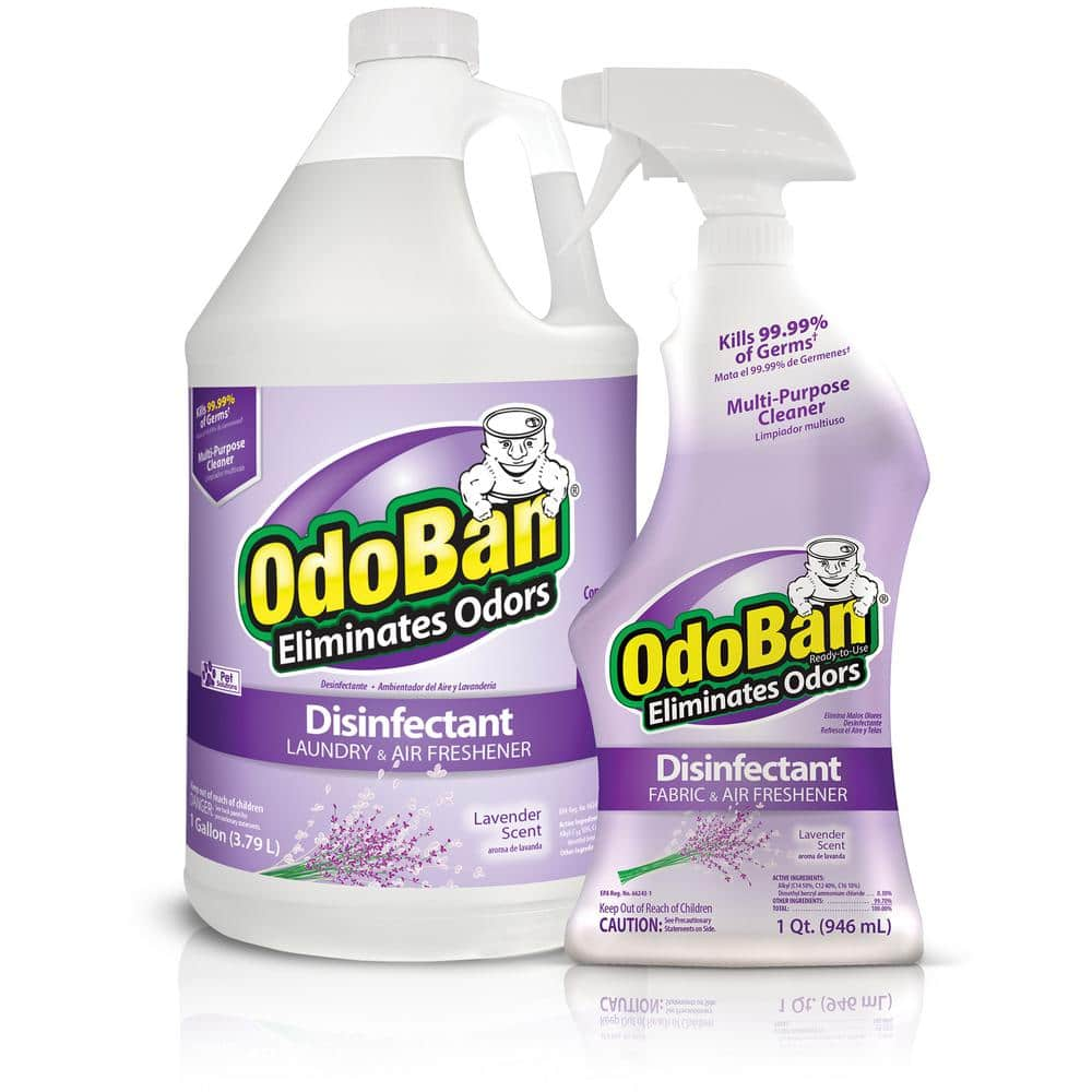 OdoBan 1 Gal. Lavender Concentrate Disinfectant and 32 oz. Lavender ...