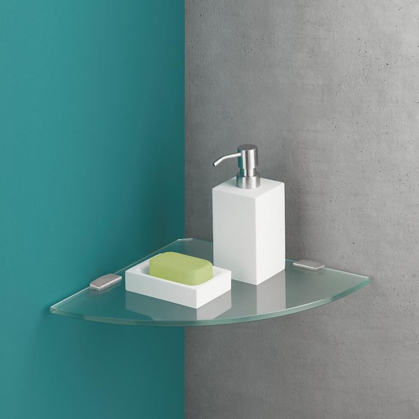 Glass Shelves Shower Corner Shelf Wall Mounted Bathroom Glass