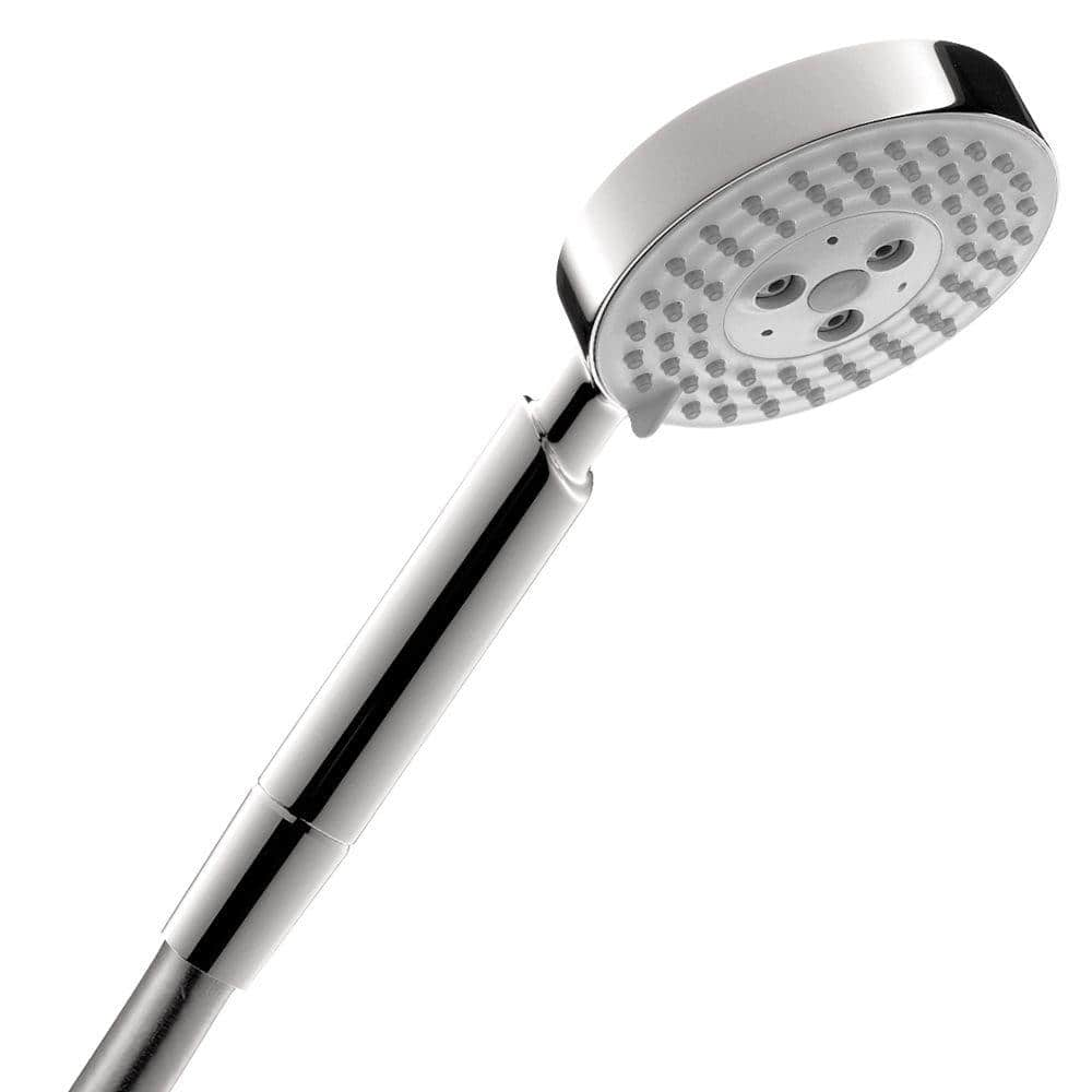 Hansgrohe 3-Spray 4 in. Single Wall Mount Handheld Rain Shower Head in Chrome