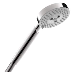 3-Spray 4 in. Single Wall Mount Handheld Rain Shower Head in Chrome