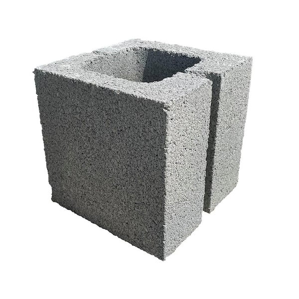 Oberfields 8 in. x 8 in. x 8 in. Concrete Sash Half Block Chkoff