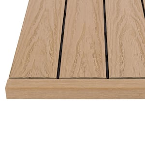 1/12 ft. x 1 ft. Quick Deck Composite Deck Tile Straight Trim in Canadian Maple (4-Pieces/Box)
