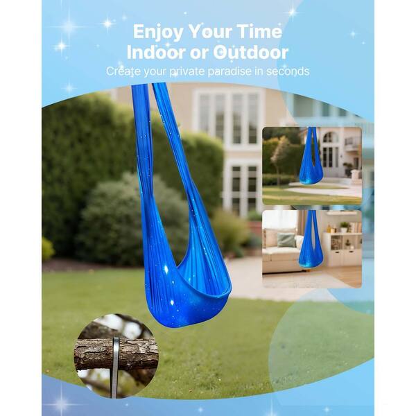 SKYSHALO Sensory Swing, for Kids, Double-Layer Hammock, 360