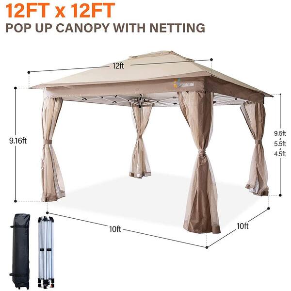 ☆こもも☆⑫ maocao hoom 12 ft. x 12 ft. Pop Up Patio Gazebo with
