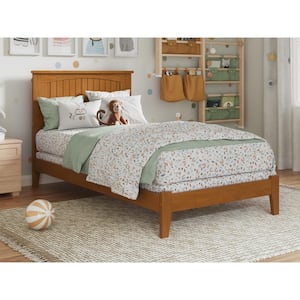 Nantucket Light Toffee Natural Bronze Solid Wood Frame Twin Foundation Panel Bed