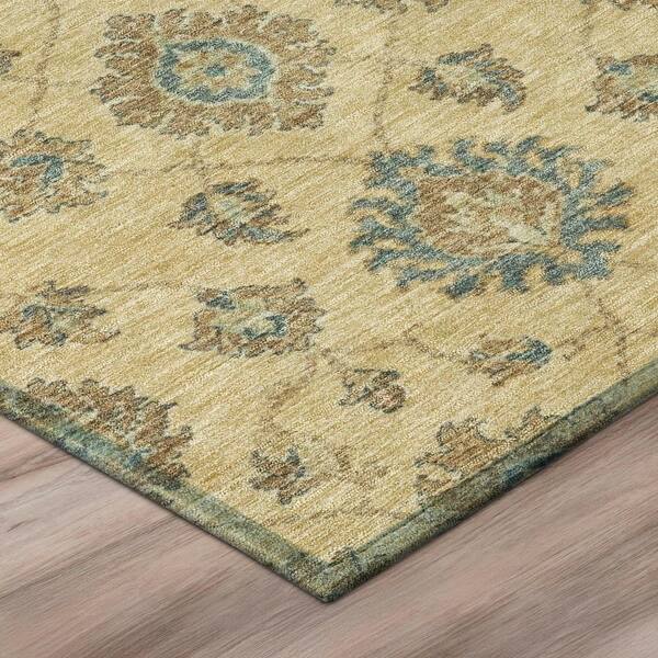 Chantille Machine Washable Indoor/Outdoor Abstract ACN3023 Wheat 3 ft. x 4 ft. Area Rug