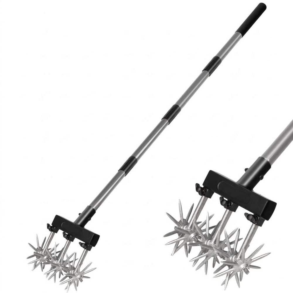 MISOPILY Adjustable Long Handle 6-Tine Stainless Steel Handle Hand