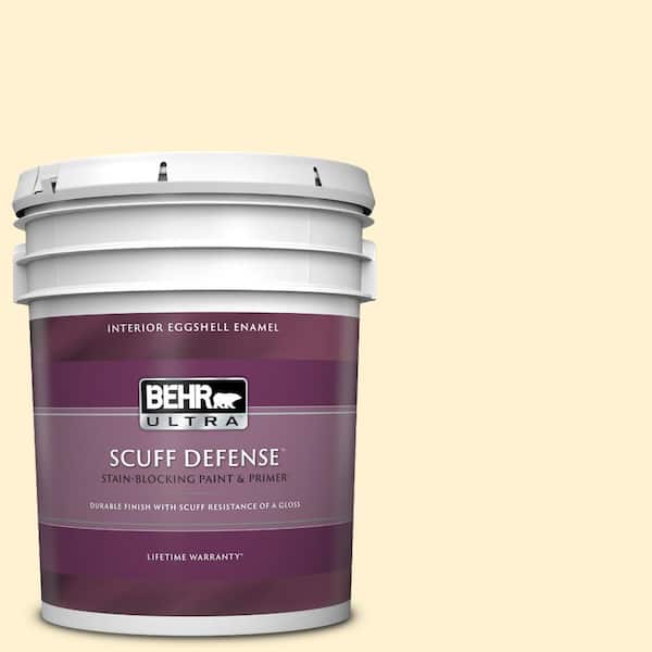 BEHR ULTRA 5 gal. #ICC-30 Cashmere Sweater Extra Durable Eggshell Enamel Interior Paint & Primer