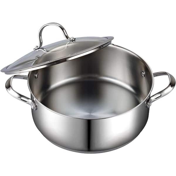 Cooks Standard Classic 7 qt. Round Stainless Steel Dutch Oven with