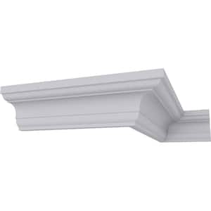 SAMPLE - 1-3/4 in. x 12 in. x 1-3/4 in. Polyurethane Edinburgh Traditional Smooth Crown Moulding