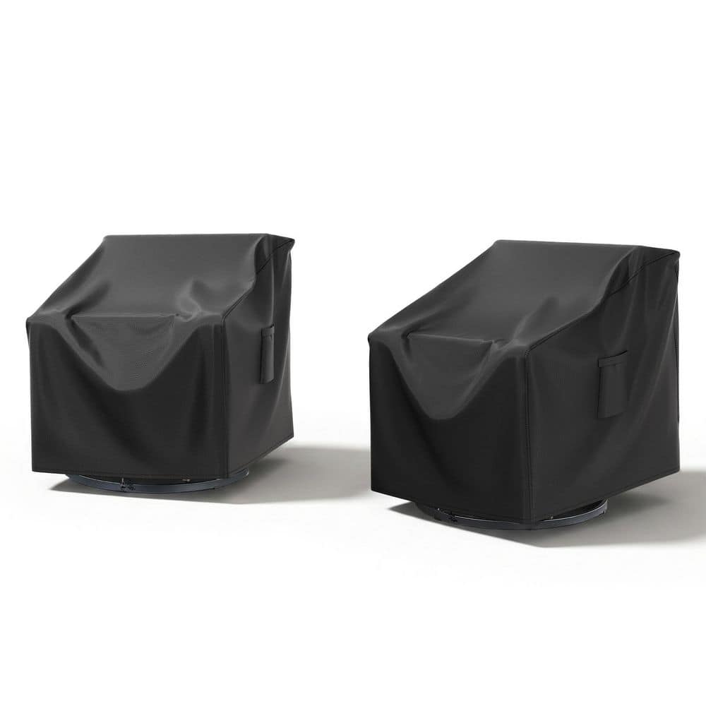 2-Piece Balck 35 in. 600D Waterproof Polyester Patio Club Chair Cover price history on PriceWatchPro