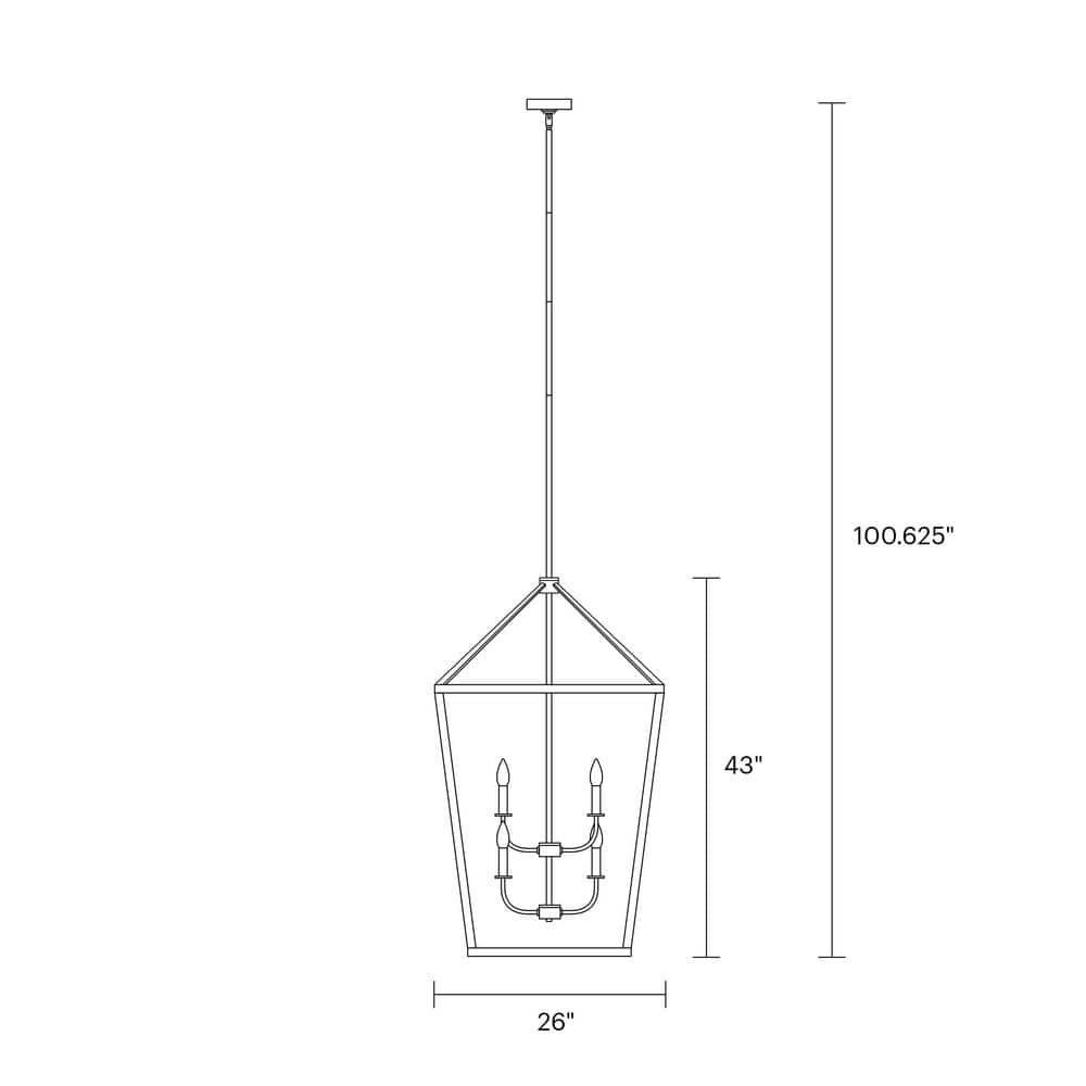 Gannet 8-Light Foyer Pendant in Weathered Oak and Antique Iron