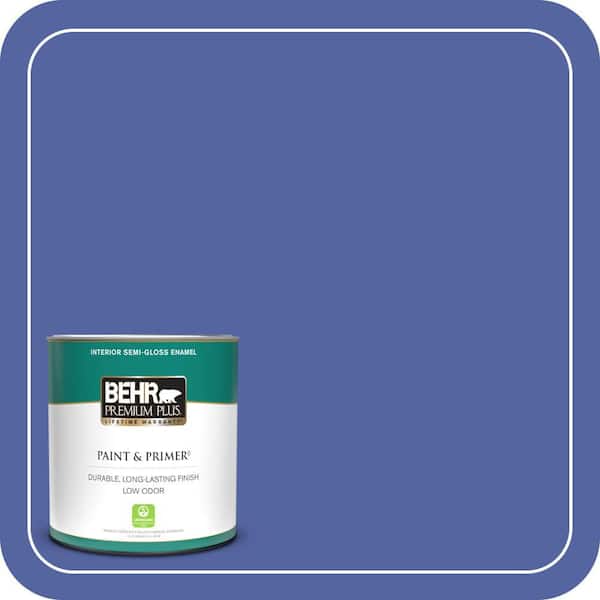 BEHR PREMIUM PLUS 1 qt. #T13-9 Electrify Semi-Gloss Enamel Low Odor Interior Paint & Primer