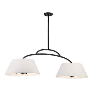 Headington 6-Light Black Island Chandelier for Dining Room with No Bulbs Included