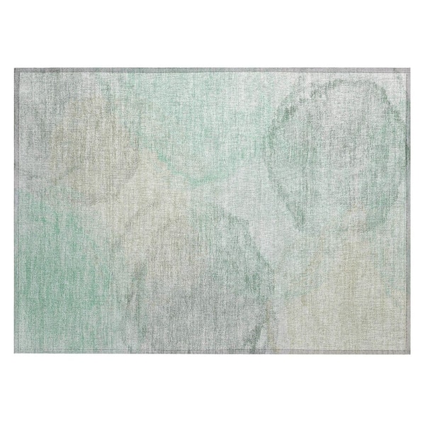 Chantille Machine Washable Indoor/Outdoor Abstract ACN2443 Mint 2 ft. x 3 ft. Accent Rug