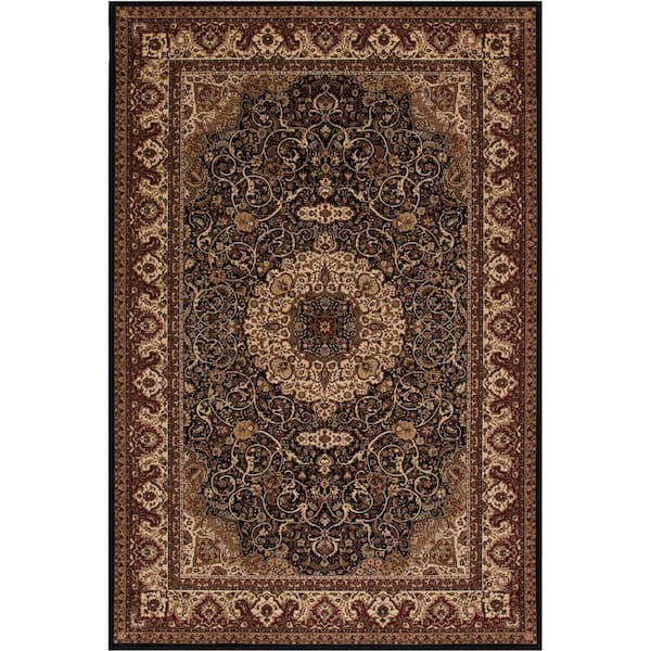 Concord Global Trading Persian Classics Isfahan Black 2 ft. x 3 ft. Area Rug