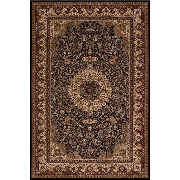 Persian Classics Isfahan Black 8 ft. x 11 ft. Area Rug