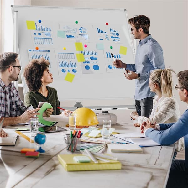 HONEY JOY Rolling Whiteboard with Stand 48