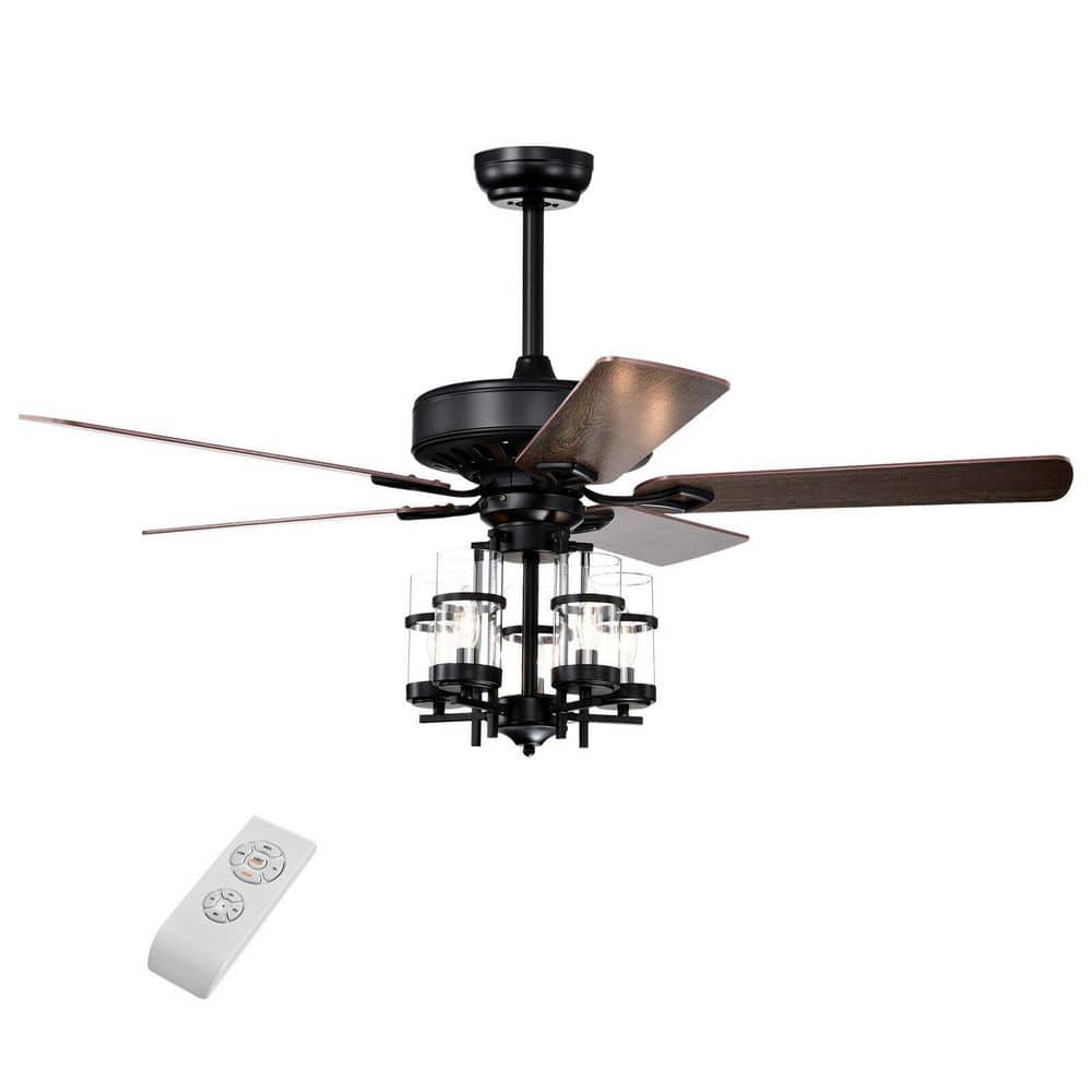 50 in. Black Dual-Finish Downrod Classic Ceiling Fan with No Bulbs Included with Remote Included price history on PriceWatchPro