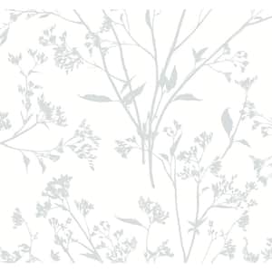 Southport Light Grey Delicate Branches Wallpaper Sample