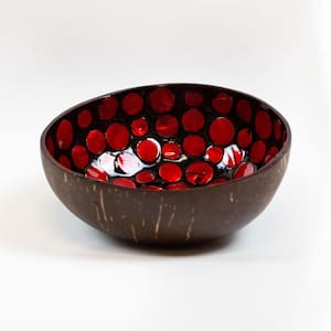 Macular Mars Red Coconut Bowl, 3.5" x 3.5"
