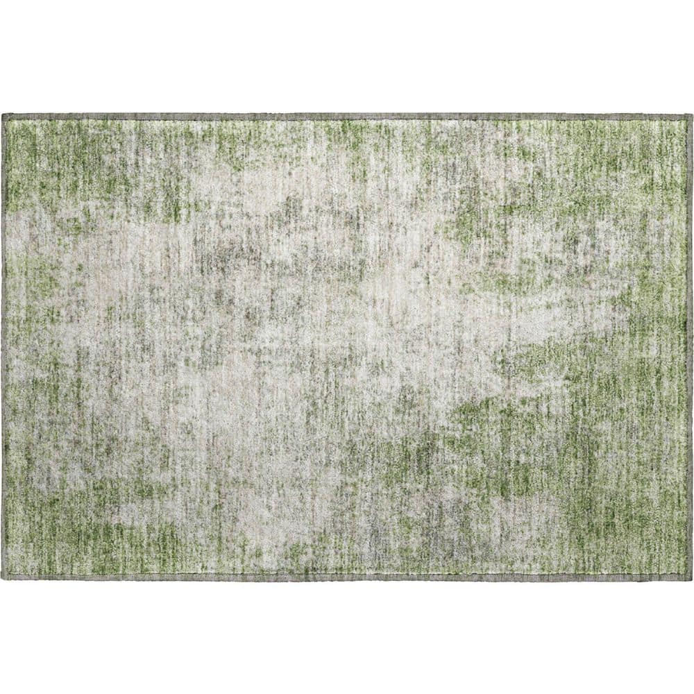 Mayfield Premium Machine Washable Abstract AMF940 Green 2 ft. x 3 ft. Area Rug price history on PriceWatchPro