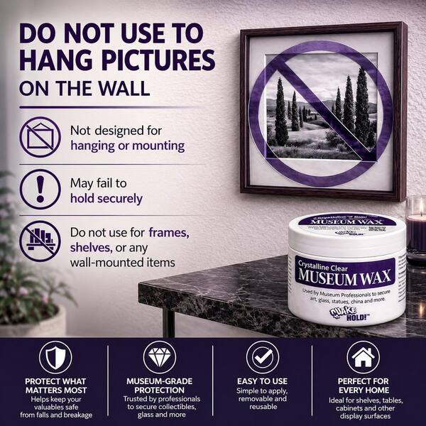 QuakeHOLD! Crystalline Clear Museum Wax -2 oz 66111 - The Home Depot