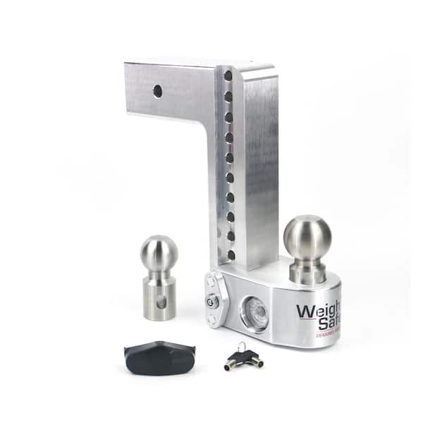 Weigh Safe Aluminum 10" Adjustable Trailer Hitch for 3" Receiver w/ Built in Weight Scale & 2 pc Keyed Alike Lock Set