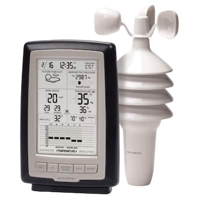 Logia 7-in-1 Weather Station, Wireless Console Monitoring System, Gauges  for Temperature, Humidity, Wind Speed & More LOWSC710B - The Home Depot