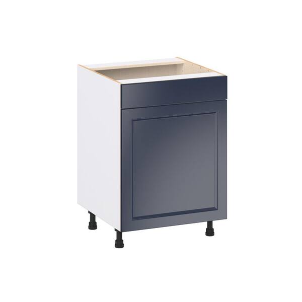 Laramie 24 in. W x 24 in. D x 34.5 in. H Assembled Sink Base Kitchen Cabinet in Painted Blue with Falsefront
