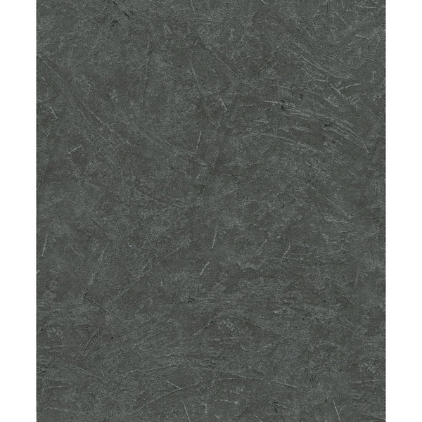 Unbranded Textures Collection Black Scratched Texture Metallic Finish Vinyl on Non-woven Non-pasted Wallpaper Sample