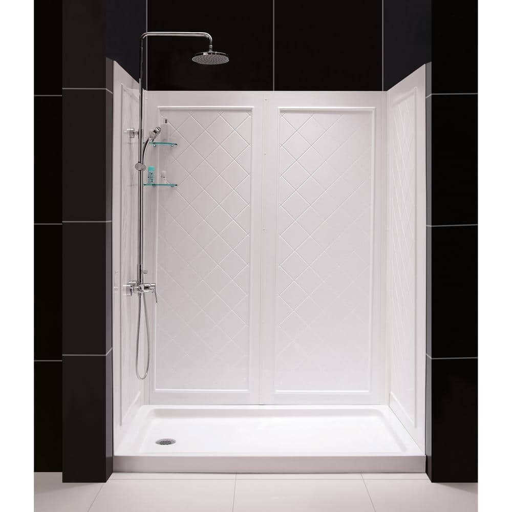 Infinity-Z 60" Oil Rubbed Bronze Frameless Shower Kit with Clear Glass