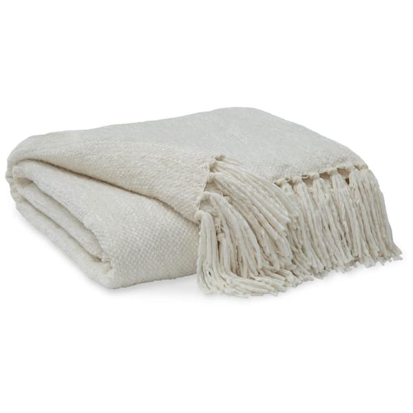 Signature DESIGN BY ASHLEY Tamish Cream Polyester Throw