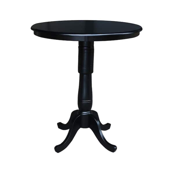 International Concepts Black Solid Wood Pub/Bar Table