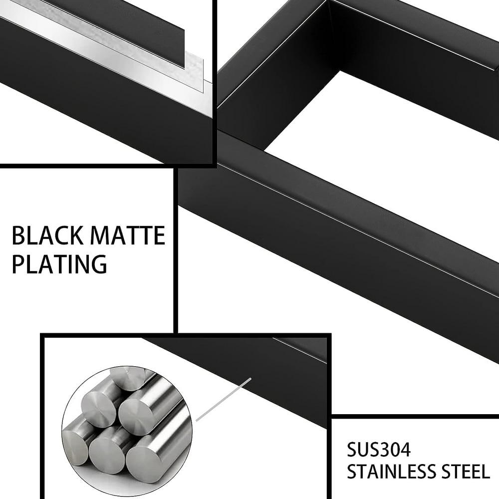 Matte Black 9-Inch Stainless Steel Wall Mounted Towel Bar