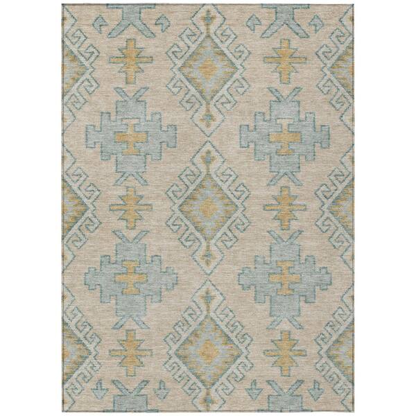 Chantille Machine Washable Indoor/Outdoor Abstract ACN3029 Ivory 10 ft. x 14 ft. Area Rug
