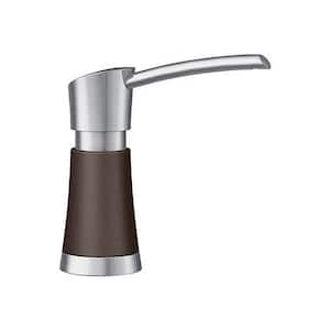 Artona Deck-Mounted Soap and Lotion Dispenser in Cafe Brown and Stainless