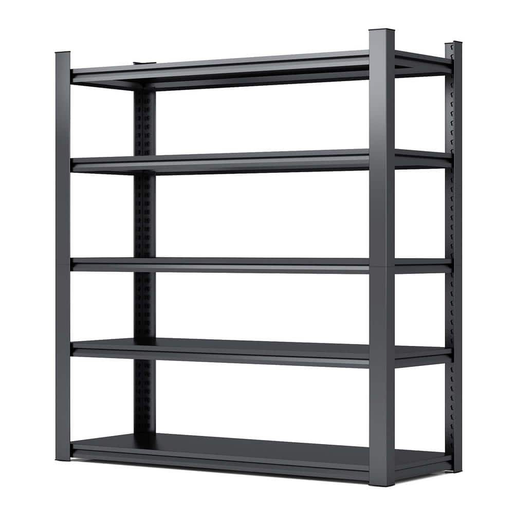 72 in. H 5-Tier Metal Shelves 2000 lbs. Heavy Duty Storage Shelve Adjustable Garage Shelf Industrial Shelving Unit-Black price history on PriceWatchPro