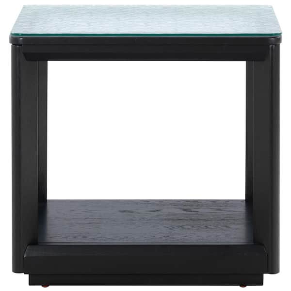 SAFAVIEH Benecarlo 21.6 in. Black Square MDF End Table