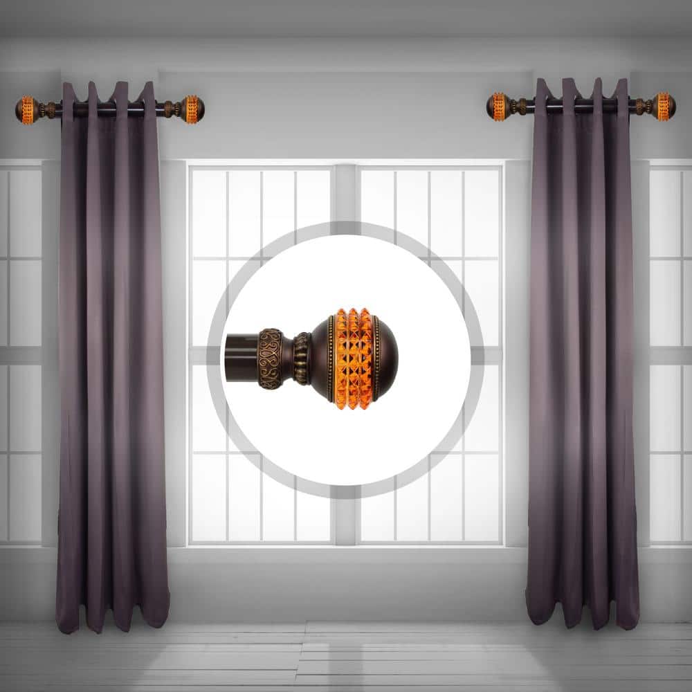 Gemstone 1.5 inch Side Single Curtain Rod Adjustable 12-20 inch long (Set of 2) - Cocoa price history on PriceWatchPro