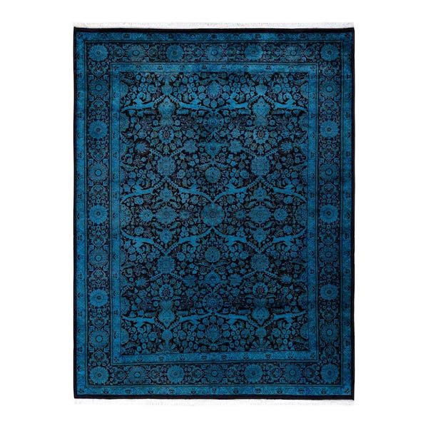 Solo Rugs Black 6 ft. 2 in. x 8 ft. 2 in. Fine Vibrance One-of-a-Kind Hand-Knotted Area Rug