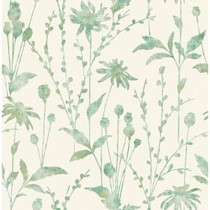 Aerides Green Meadow Green Wallpaper Sample