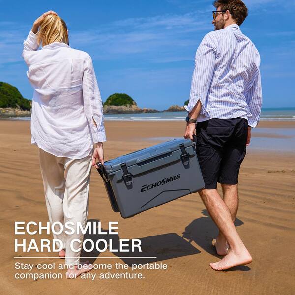 EchoSmile 12/18 Quart Rotomolded Cooler, Built To Stand Up To The Rigors Of The Journeywhite