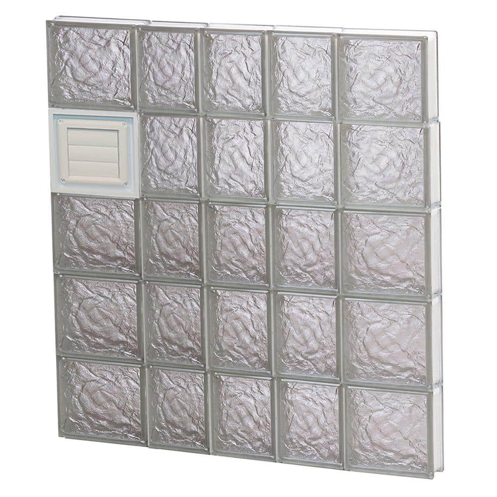 32.75 in. x 38.75 in. x 3.125 in. Frameless Ice Pattern Glass Block Window with Dryer Vent price history on PriceWatchPro