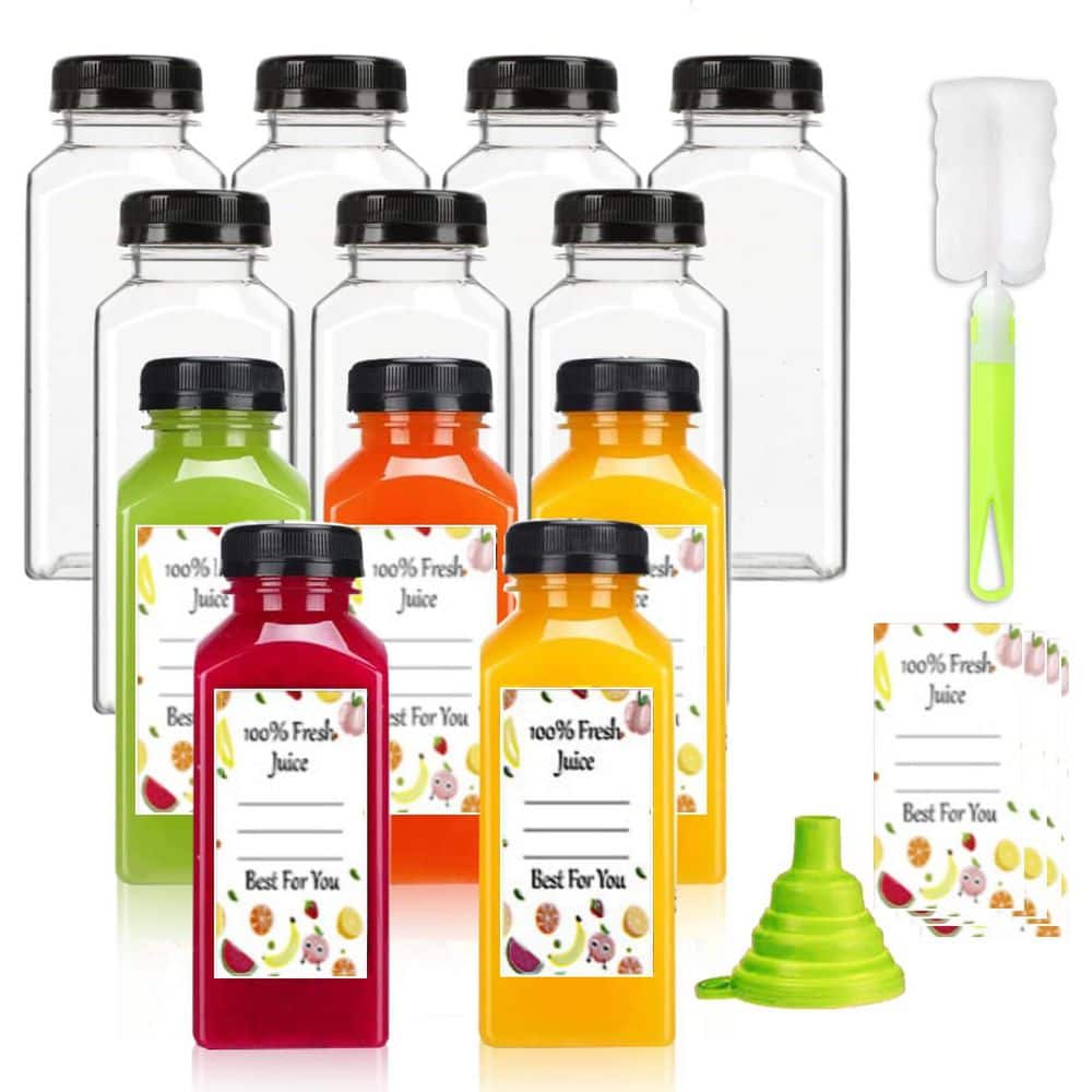 Cididu 12 Pack 16 Oz Reusable Plastic Juice Bottles With Lids - BPA Free, Leakproof For Drinks & Storage - View #9