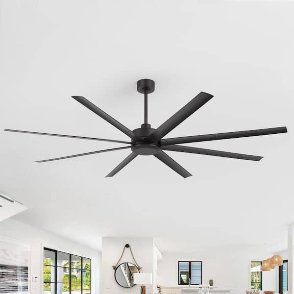 Breezary Wesley 7 ft. Indoor/Covered Outdoor Industrial Black