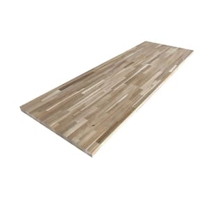 6 ft. L x 25 in. D Unfinished Acacia Butcher Block Countertop in With Standard Edge