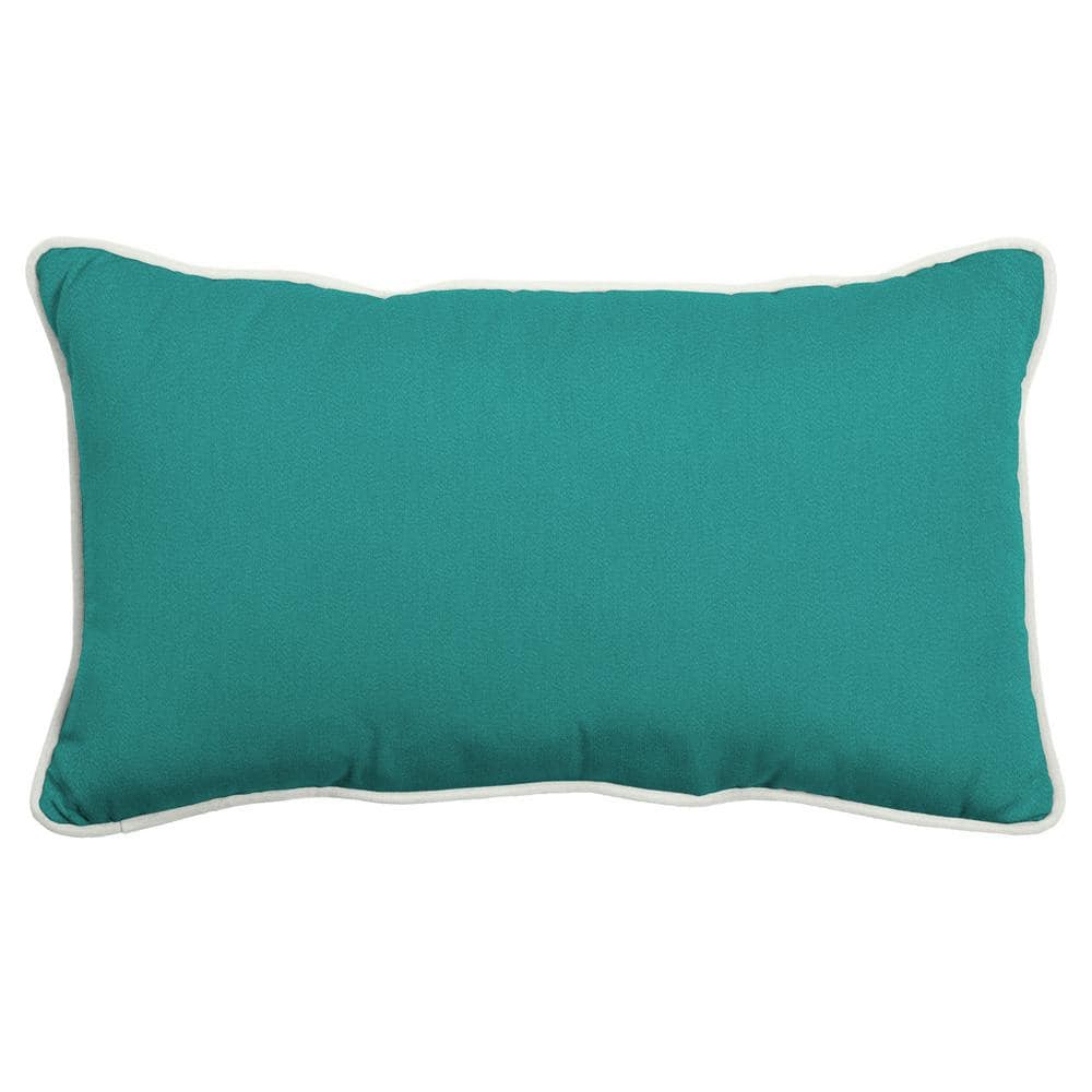 Teal Lumbar Pillow for Back Support, Green & Blue Decorative Pillow for  Bed, Large Couch Pillows Set, Accent Sofa Cushion or Outdoor Lumbar 